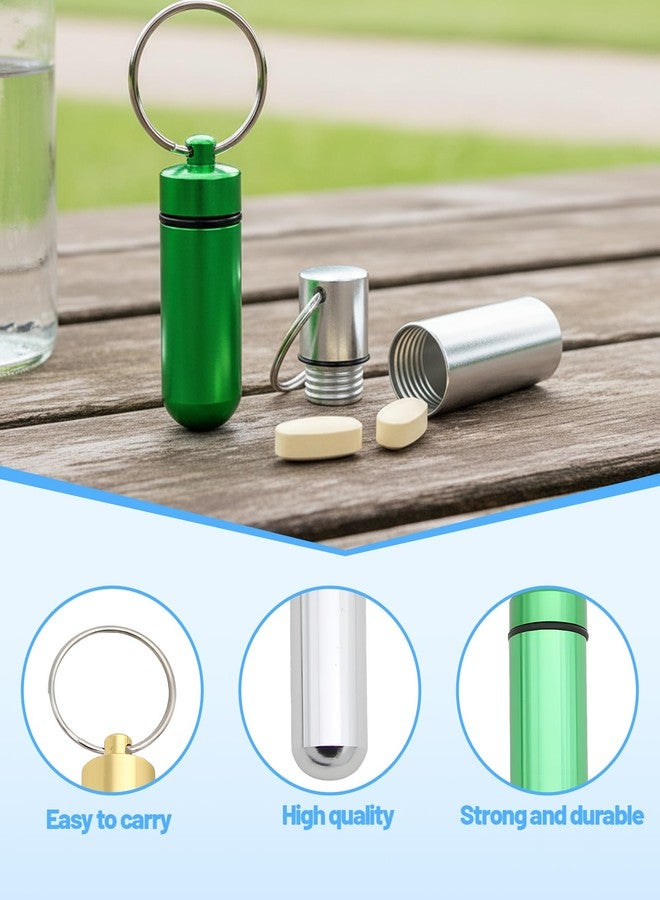 RupeeRise 3PCS Pill Box, Metal Keychain Pill Organizer, Medicine Box for Home, Tablet Box for Medicine, Medicine Storage Box, 4.8 * 1.4cm - Image 3